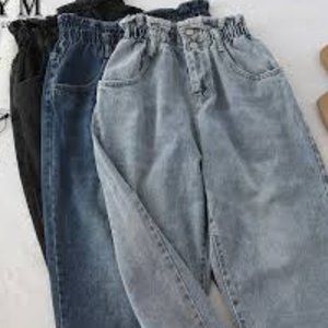 2 pc. Black and Blue Boyfriend jeans